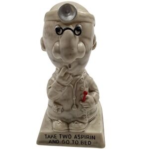 Vintage Doctor Figurine Take Two Aspirin Go to Bed R&W Berries Co 1971 USA